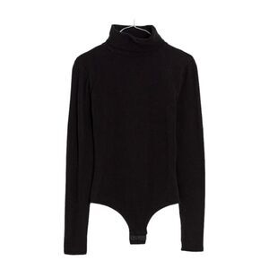 Madewell Turtleneck Thong Bodysuit sz XS‎ in Black AF474 NWT